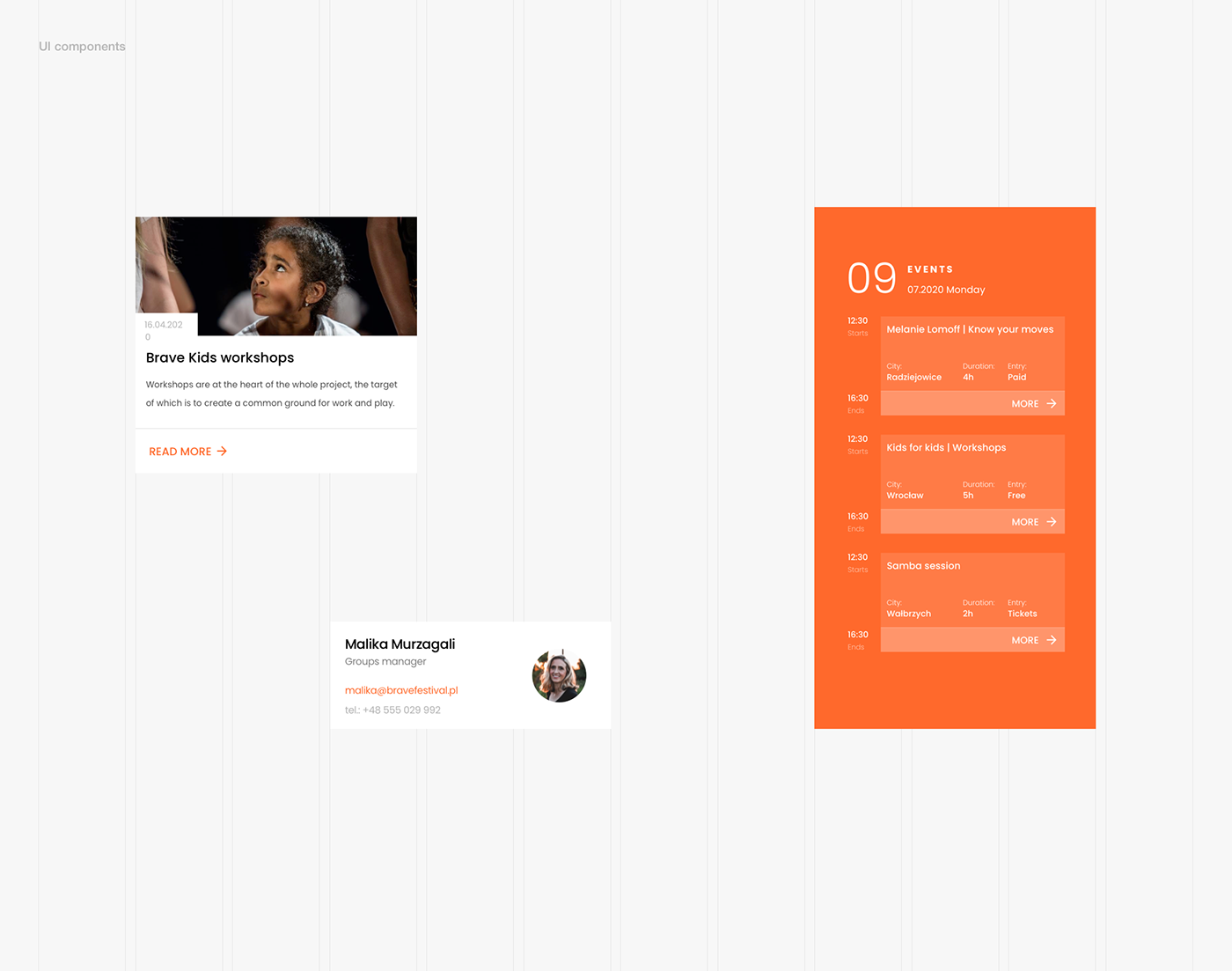 brave kids ui components design