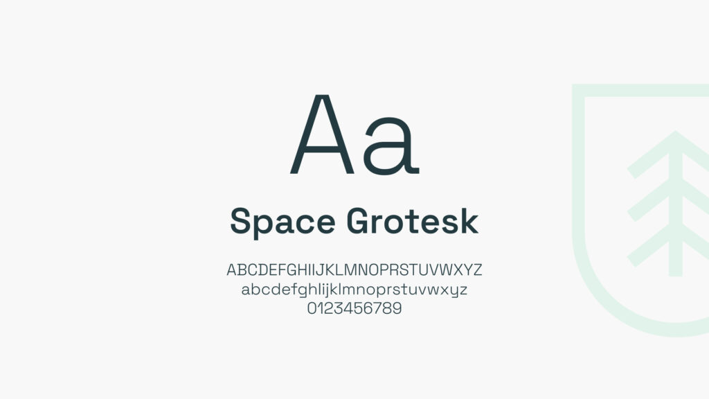 eForest web app typeface 2