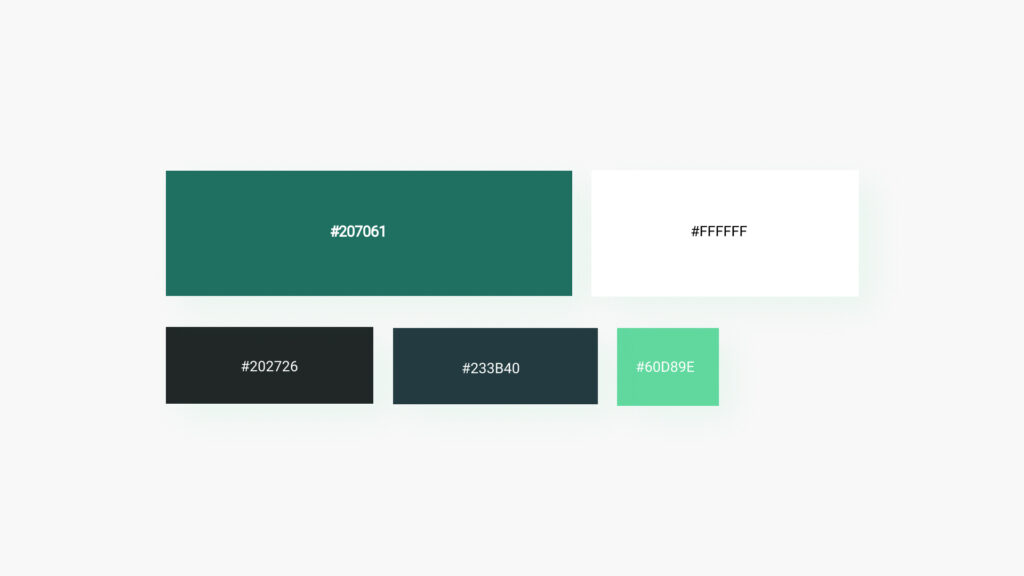 eForest web app colour palette 2